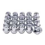 Lichamp 20pcs OEM Lug Nuts 12x1.5 Chrome Original Factory Cone Seat Style M12x1.5 Lugnuts Compatible with Ford Fusion Escape Foc