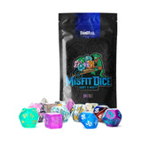 Fanroll By Metallic Dice Games Mystery Misfit Resin Polyhedral Dice Set, 7 Dice (Set Of 2, 14 Dice)