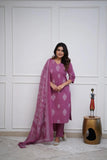 Gosriki Women'S Rayon Viscose Straight Printed Kurta With Pant & Dupatta (Kanisha Pink-Gs_Xl_Pink_X-Large),Pink,,B0F8ZWTYF4