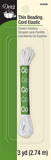 Dritz 9339W Thin Beading Cord Elastic, White, 3Yard