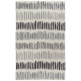 Alora Decor Rivera 7'9' X 9'9' Stripe Gray/Ivory/Charcoal Hand-Tufted Area Rug