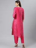 Gosriki Women'S Polycotton Straight Printed Kurta With Pant & Dupatta (Parveena Pink_Xxl-Go_Pink_Xx-Large),Pink,2,B09VFGY7CS