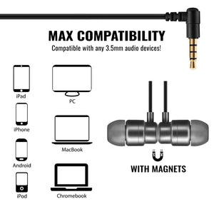 UliX Rider Wired Earbuds in-Ear Headphones, Earphones with Microphone, 5 Years Warranty, with Anti-Tangle Cable, Ear Buds for iP