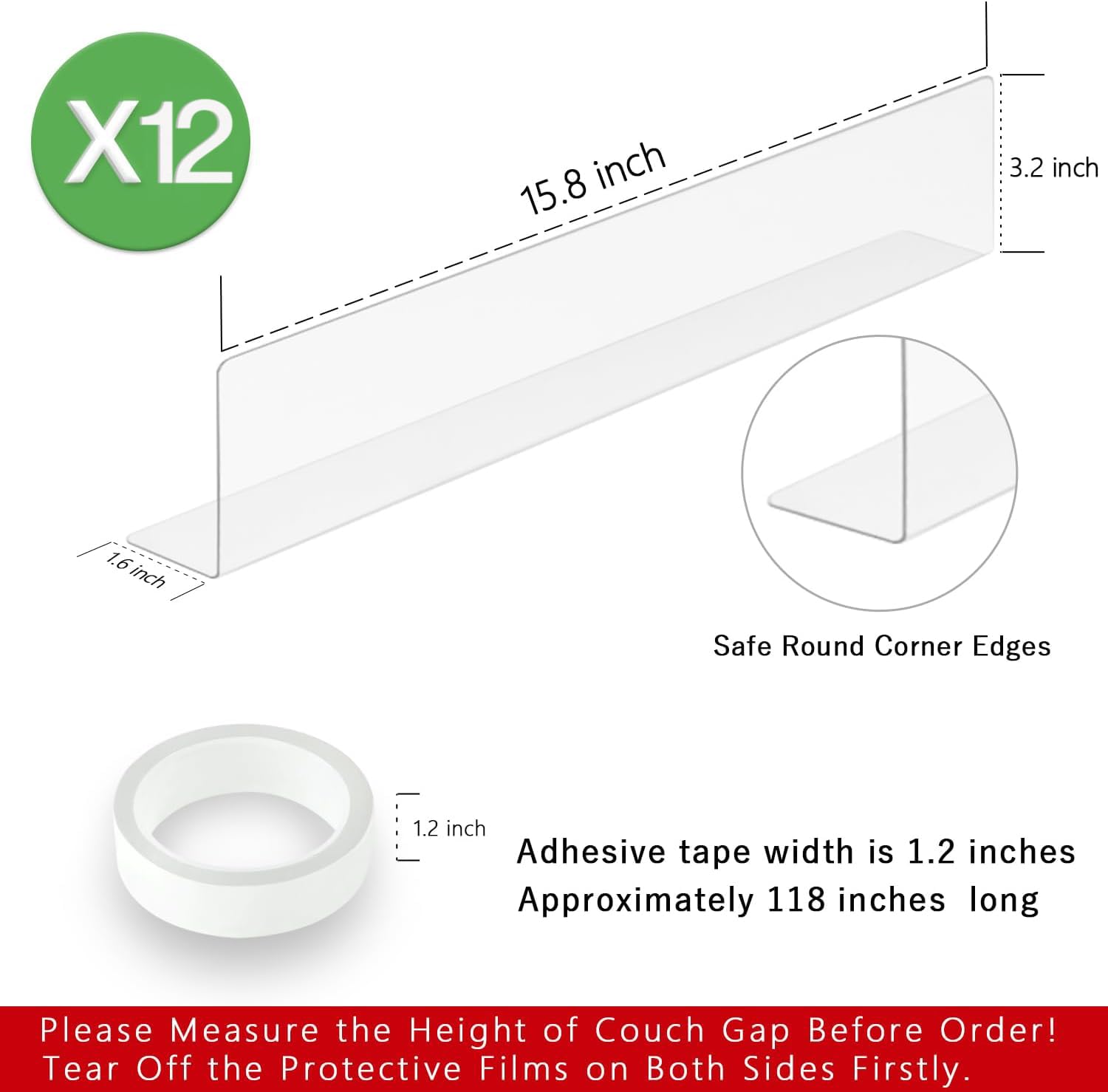 Under Couch Blocker,Toy Blockers for Furniture, Adjustable Gap Bumper Barrier with Strong Tape,Prevent Things Going Under Bed or