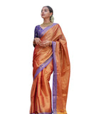 Suta Cotton With Zari Jacquard Border 5.5M Saree, Maroon