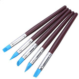 ARTISTERY 5pcs Rubber Tip Paint Brushes Clay Tools for Sculpture Pottery Color Shaping Blending Drawing Modeling Remove Fingerpr