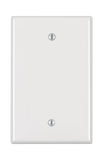 Leviton PJ13W 1Gang Blank Wallplate, Midway Size, White