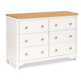 DaVinci Shea 6-Drawer Dresser in Warm White and Honey, GREENGUARD Gold Certified