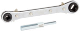 Uniweld 70022 Reversible Ratchet Wrench with DHVA Dual Hex Wrench Adaptor, Silver