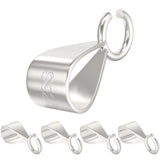 OHINGLT 925 Sterling Silver Bails for Jewelry Making with Open Loop, Slider Necklace Pendant Clasp, Charm Clasp Bracelet Clips f