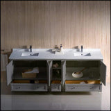 Fresca Oxford 84 Gray Traditional Double Sink Bathroom Cabinets W/Top & Sinks