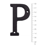 BetLight House Address Letters- 3 Inch High Innovative Wrought Iron Numbers, Vintage Nail on Die Cast Mailbox Letters,Letter P
