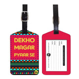 Nutcase Designer Luggage Travel Baggage Tags Set Of 2 With Name Card Inside Dekho Magar