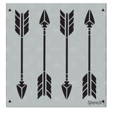 Arrows Small Pattern Stencil 5.75 x 6 Attractive & Durable Quality Reusable Stencils for Painting Create Stencil Crafts an