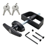 CZC AUTO Shed Door Latch T-Handle Lock Kit, 4 1/2 Stem, Suitable for Gate, Barn, Garage, Chicken Coop Door Lock, 4 Keys