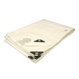 Tarps Now Waterproof Fire Retardant Poly Tarps (8 x 10) with Aluminum Grommets Multipurpose Heavy Duty Tarpaulin Sheet Cov