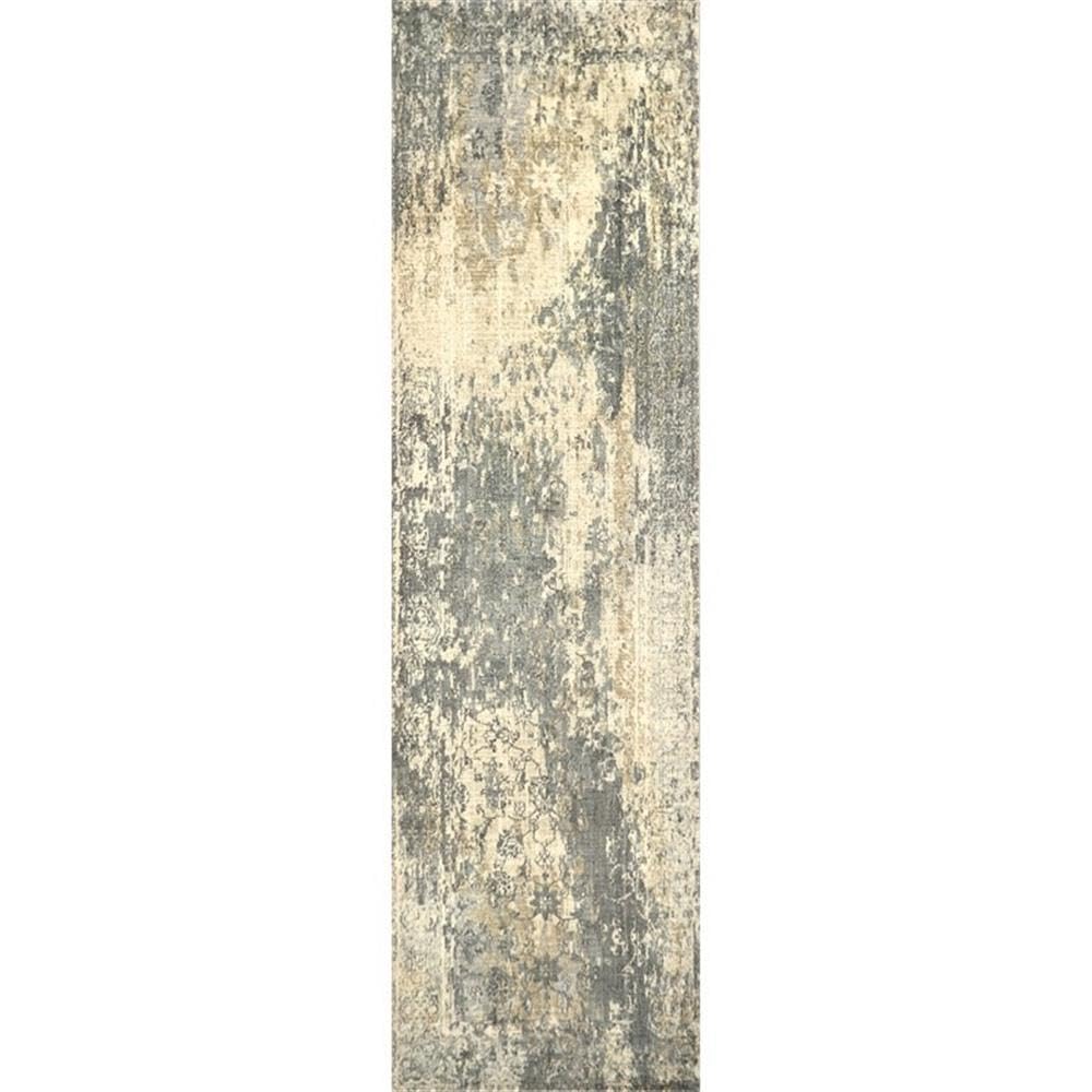 Alora Decor Euphoria 2'6' X 8' Floral Distress Beige/Gray/Rust/Blue Hybrid Rug