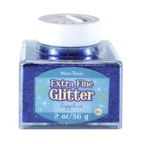 Sulyn Extra Fine Sapphire Blue Glitter Stacker Jar, 2 ounces, NonToxic, Stackable and Reusable Jar, Multiple Slot Openings for 