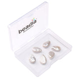 BEADIA Natural Irregular Waterdrop Freshwater Pearl Beads 14-15.5mm 6pcs Baroque Cultured Loose Gemstone Beads for DIY Jewelry M