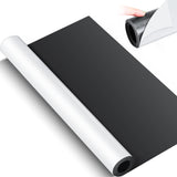 Relaxweex 8 Inch x 10 ft x 30 Mil Extra Large Adhesive Magnetic Sheet Roll Not Printable Adhesive Backing Cut and Customize Flex