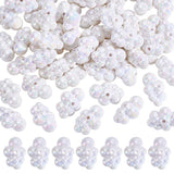 GOMAKERER 50 Pcs Acrylic Cloud Beads, UV Plating Beads 3D Weather Cloud Bead Loose Spacer Bead for Jewelry Making DIY Craft