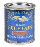 General Finishes Oil Base Gel Stain, 1 Pint, Brown Mahogany