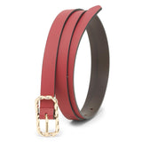 Tybelt Maroon WomenS Genuine Leather Belt Adjustable Stylish Belt For Dresses & Jeans Top Grain Look, EcoFriendly Casual &