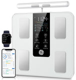GE Smart Scale for Body Weight: 8-Electrode Digital Bathroom Scale for Weight Fat BMI Muscle Mass Full Body Composition Analyzer