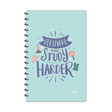 Escaper Preserve & Study Harder Diary (A5 Size 8.5 X 5.5 Inches 160 Pages Ruled), Spiral Notebook, Notepad For Writing Not
