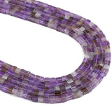 BEADIA Natural Amethyst Cube Spacer Beads 4mm Loose Square Stone Beads for Jewelry Making 38cm/Strand