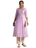 Libas Women'S Viscose Rayon Yoke Design Regular Kurta (29209 Lavender