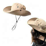 Bucket Hat, Round Cap For Men, Hat Cap For Men, Bucket Hat Lightweight Breathable Summer Cap With Adjustable Chin Strap For Outd