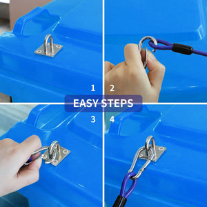 Trash Can Lid Lock,Trash Can Locks for Animals Stop from Rummaging Metal Universal Lid Lock for Outdoor Garbage Cans-Durable Rub