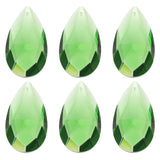 PATIKIL K9 Crystal Pendants Teardrop Beads, 6 Pack 50mm Chandelier Prisms Parts Hanging Beads DIY Lamp for Arts Crafts Decoratio