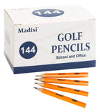 Madisi Golf #2 HB Half Pencils Bulk, 3.5 Mini Pre-Sharpened, 144 Count