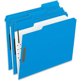 Pendaflex Folders with Embossed Fasteners, 1/3 Cut, Top Tab, Letter, Blue, 50 Per Box,(21301)