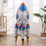Atpata Funky 4D Space Rocket Standing Foil Balloon Blast Off To Space Theme Party Decoration, 1 Piece
