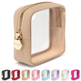 Clear Makeup Bag Zipper Pouch, Transparent Cosmetic Case Organizer, TSA Approved Travel Toiletry Case, Travel Accessories Essent