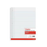 Staples 2072514 Reinforced Filler Paper College Ruled 8-1/2-Inch x 11-Inch 12 pack