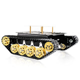 Professional Shock Absorption Smart Robot Car Chassis Tank Chassis with DC Encoder Motor for Arduino, Tracked Suspension Absorbi