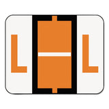 Smead 67082 AZ ColorCoded BarStyle End Tab Labels Letter L Dark Orange 500/Roll