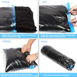 Compression Bags - Travel Accessories - 10 Pack Space Saver Bags - No Vacuum or Pump Needed - Vacuum Storage Bags for Travel Ess