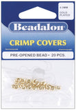 GoldPlated Crimp Covers4mm 20/Pkg