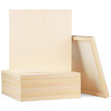 Aodaer 8 Pack Wood Panels 12 x 12 Inch Wooden Panels Canvas Unfinished Craft Wood Boards Panels for Art Crafts Acrylic and Oil P