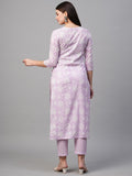 Gosriki Women'S Cotton Blend Printed Straight Kurta With Pant Pack Of 2 (Combo-Mukh-Mikaa-Gs_S_Multi_Small) Multicolour,Multicolour,,B0CM9HZVCG