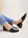 Shoetopia Textured Black Serena Ballerinas For Women & Girls-Eu41,Black,8,B0D76TK5RN