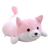 Shiba Inu Dog Plush Pillow, Cute Corgi Akita Stuffed Animals Doll Toy Gifts for Valentine's Gift, Christmas,Sofa Chair, Pink Rou