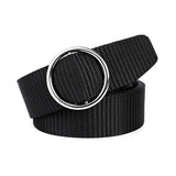 Romp Fashion Womens Black Belt Round Buckle Belt