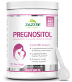 Zazzee PREGNOSITOL Powder, 6 Month Supply, Myo-Inositol and D-Chiro-Inositol 40:1 Fertility Blend, Free Scoop for Exact Dosage, 