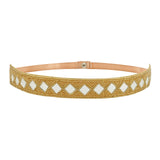 Teejh Kahani Bead Mirror Gold Belt